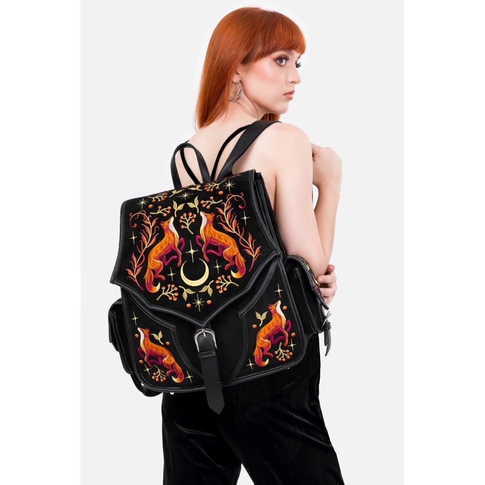 Restyle - Mystic Fox Rugtas - Zwart/Oranje